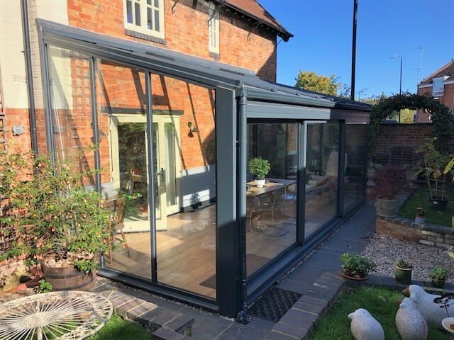 1-Dark-Grey-Aluminium-Lean-Too-Conservatory A Complete Guide to the Average Cost of a Conservatory 3